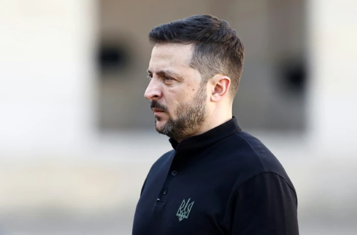 Le président ukrainien Volodymyr Zelensky aux Invalides à Paris, le 7 juin 2024