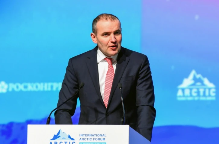 Le président islandais Gudni Johannesson à Saint-Pétersbourg en avril 2019