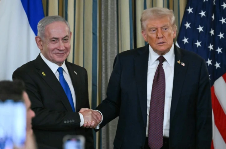 Le président américain Donald Trump et le Premier ministre israélien Benjamin Netanyahu à la Maison Blanche, le 29 septembre 2025 à Washington