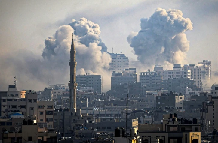 Bombardements israéliens sur la ville de Gaza, le 12 octobre 2023