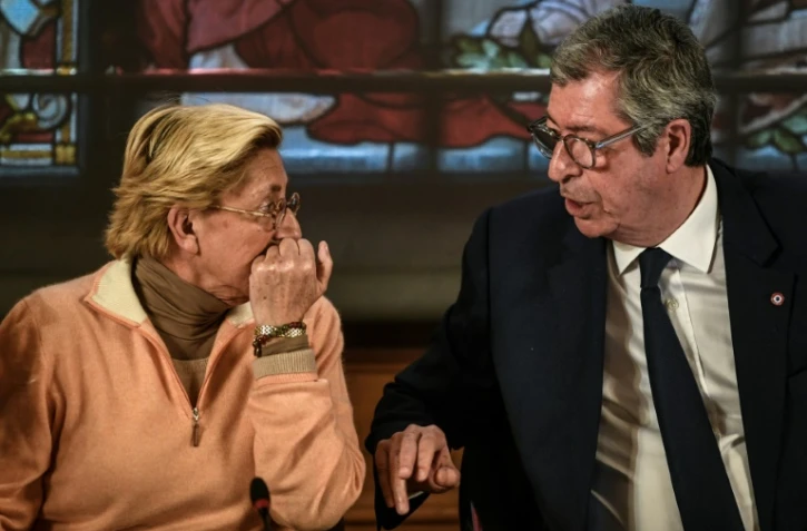 Le couple Patrick et Isabelle Balkany, à Levallois-Perret, le 15 avril 2019