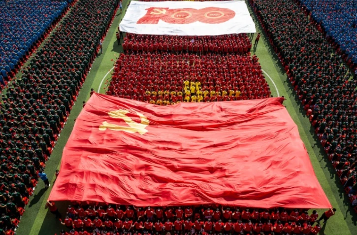 Célébration du 100e anniversaire du Parti communiste chinois à Wuhan, le 10 septembre 2021