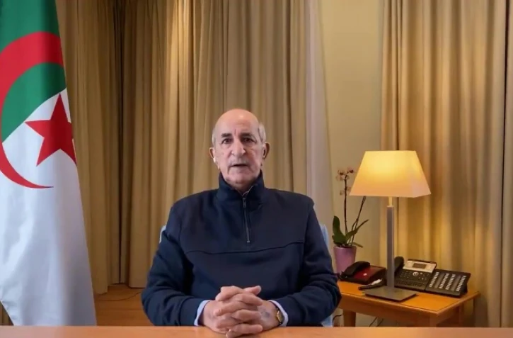 Capture d'écran d'une vidéo montrant le président algérien Abdelmadjid Tebboune, publiée sur son compte Twitter le 13 décembre 2020