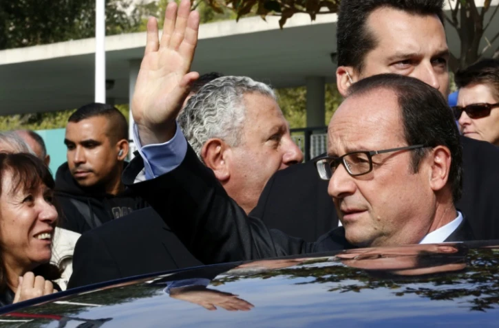 Le président français Francois Hollande à Marseille le 8 octobre 2015