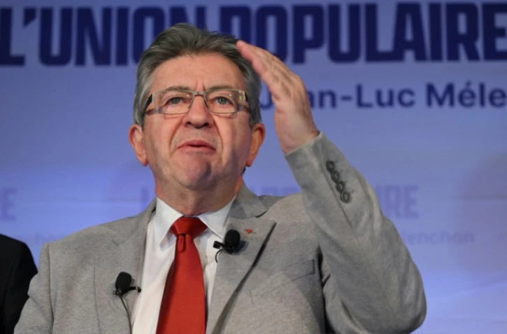 Jean-Luc Mélenchon le 10 avril 2022 à Paris