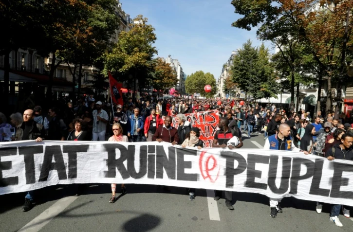 Des manifestants défilent contre la réforme du code du Travail, à Paris, le 21 septembre 2017