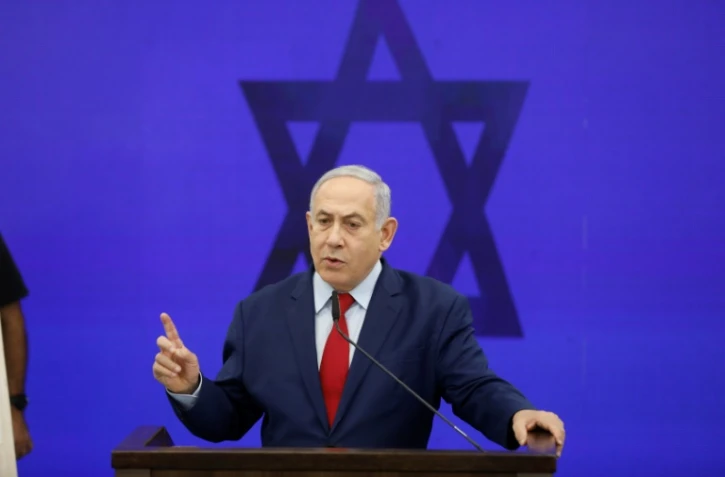 Le Premier ministre israélien Benjamin Netanyahu lors d'une déclaration à Ramat Gan, près de Tel-Aviv, le 10 septembre 2019