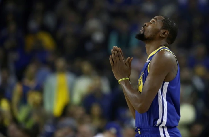 Le joueur des Golden State Warriors Kevin Durant lors du match face Ă Orlando Magic le 26 novembre 2018