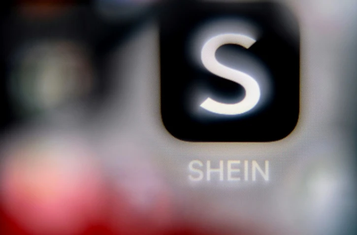 Le logo de l'application Shein, à Francfort le 16 avril 2025