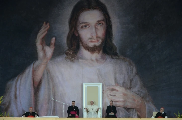 Le pape François pendant la cérémonie d'ouverture des JMJ à Cracovie le 28 juillet 2016