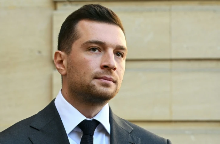 Le président du RN Jordan Bardella, à Paris, le 30 avril 2025