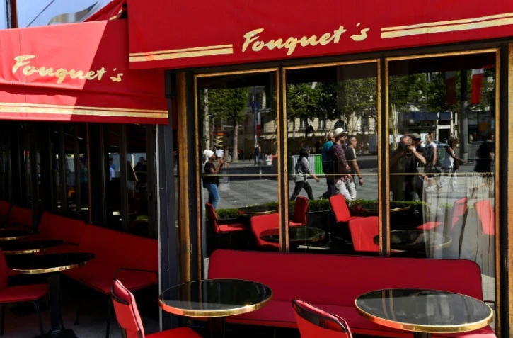 La terrasse de la brasserie Fouquet's, le 7 juillet 2017