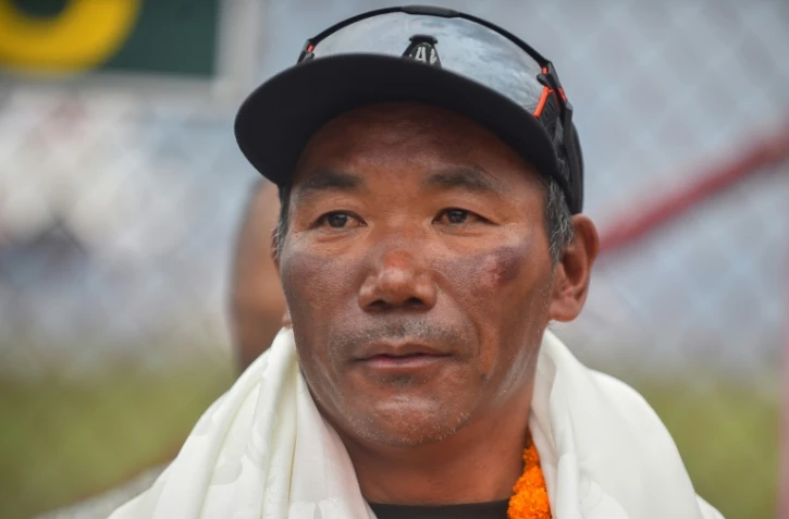 L'alpiniste népalais Kami Rita Sherpa, le 25 mai 2023 à Katmandou