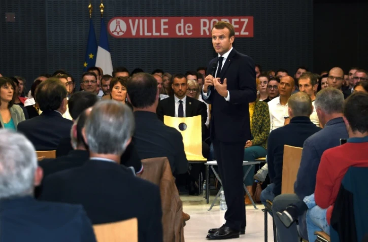 Emmanuel Macron Ă Rodez, le 3 octobre 2019