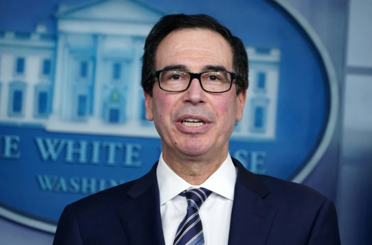 Le secrétaire américain au Trésor Steven Mnuchin, le 2 avril 2020 à la Maison Blanche, à Washington