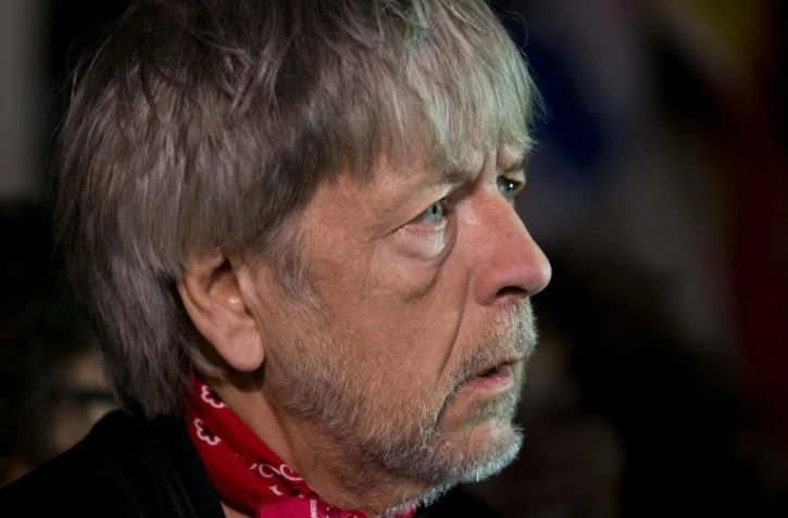 Le chanteur Renaud Séchan alias Renaud le 7 janvier 2016  place de la République à Paris