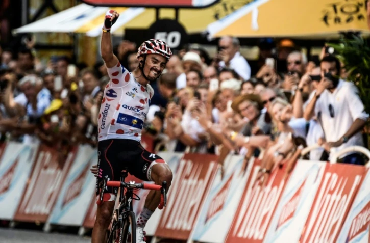 Julian Alaphilippe, vainqueur de la 16e étape du Tour à Bagnères-de-Luchon, le 24 juillet 2018 