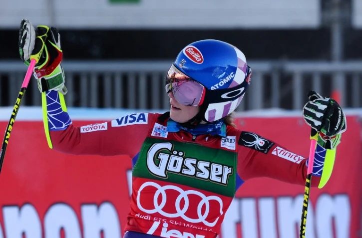 L'Américaine Mikaela Shiffrin lors du slalom de Lienz en Autriche le 29 décembre 2017