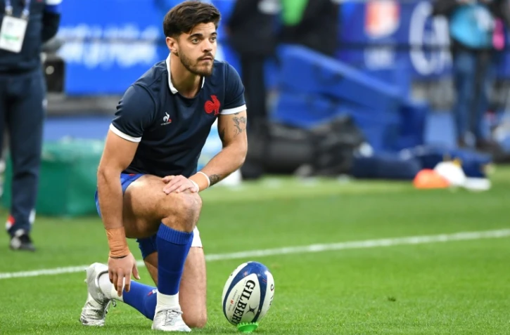 L'ouvreur du XV de France Romain Ntamack, avant le match du Tournoi des Six nations contre l'Irlande, le 12 février 2022 au Stade de France