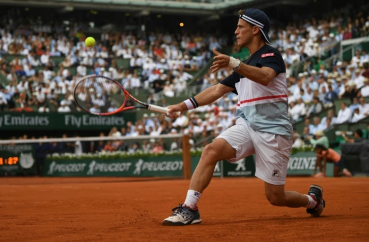 L'Argentin Diego Schwartzman contre l'Espagnol Rafael Nadal en quarts de finale de Roland-Garros, le 6 juin 2018