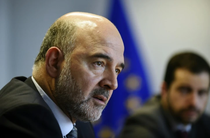 Le commissaire européen aux Affaires économiques Pierre Moscovici lors d'une conférence de presse à Bruxelles le 29 octobre 2015