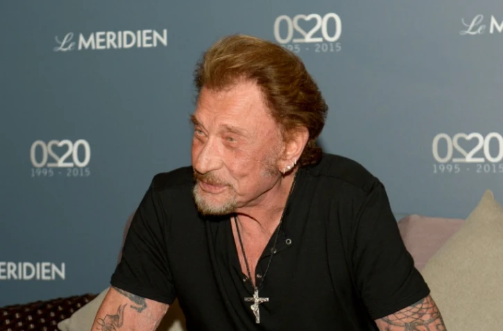 Johnny le 29 avril 2016 avant un concert à Nouméa