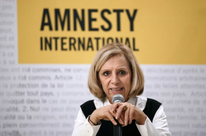 La présidente d'Amnesty International, Geneviève Garrigos, le 23 février 2016 à Paris