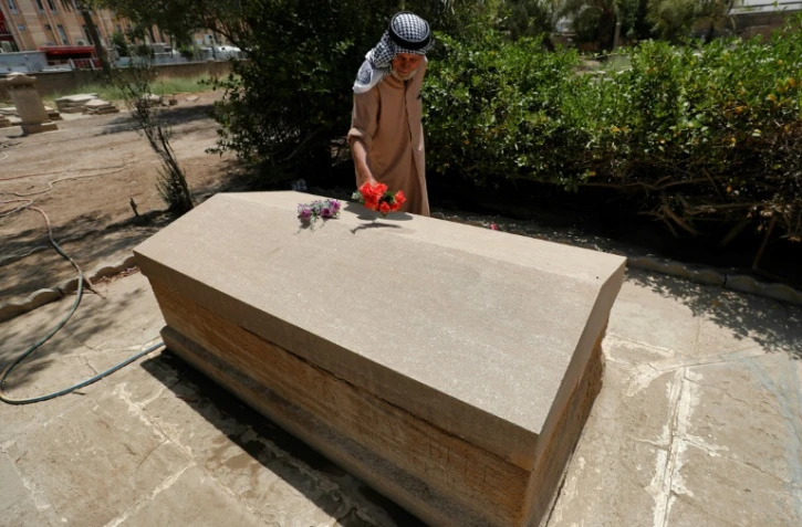 Photo prise le 18 mai 2021 de tombe de la Britannique Gertrude Bell, artisane de la formation de l'Irak moderne, à Bagdad