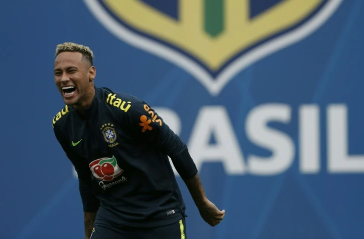 L'attaquant vedette du Brésil Neymar, lors d'un entraînement le 19 juin 2018 à Sotchi