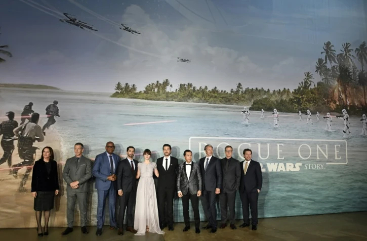 L'équipe du film le 13 décembre 2016 à Londres