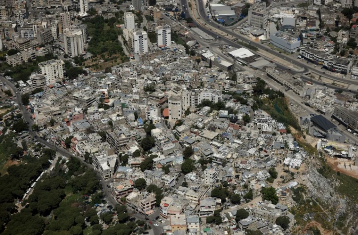 Vue aérienne de la capitale du Liban, Beyrouth, le 17 avril 2016