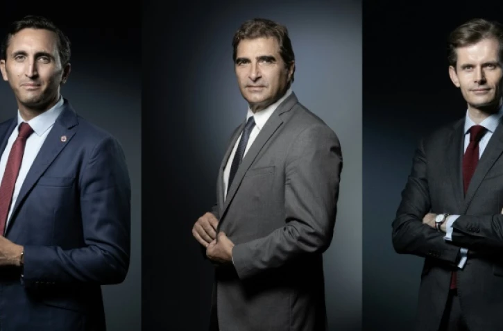 Les candidats à la présidence des Républicains, de gauche à droite: Julien Aubert, Christian Jacob et Guillaume Larrivé (montage réalisé le 18 septembre 2019)