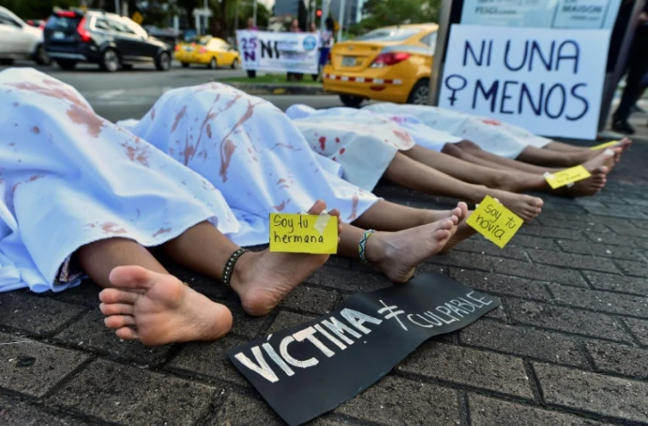 Manifestation à la mémoire des victimes de féminicides à Panama, le 25 novembre 2019