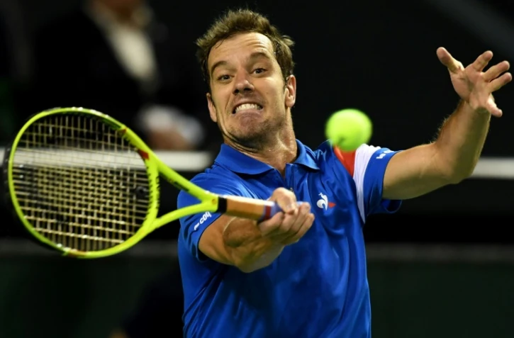 Richard Gasquet lors du match l'opposant à Taro Daniel le 3 février 2017 à Tokyo