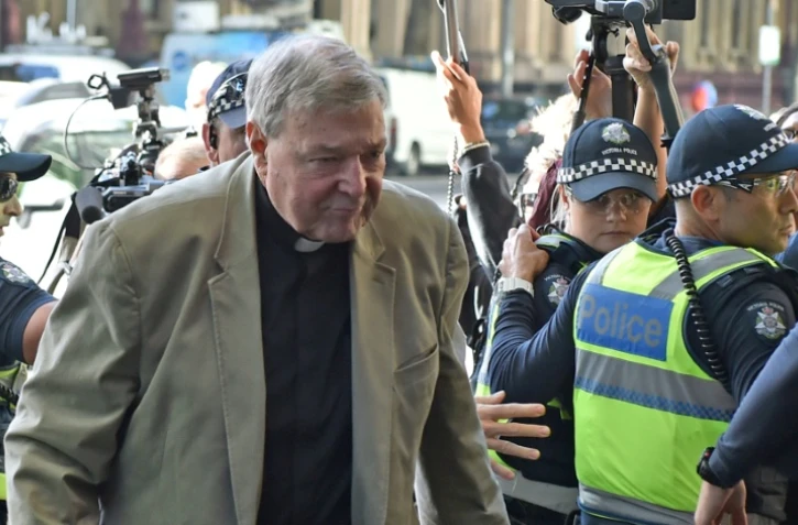 Le cardinal australien George Pell arrive au tribunal de Melbourne, le 5 mars 2018