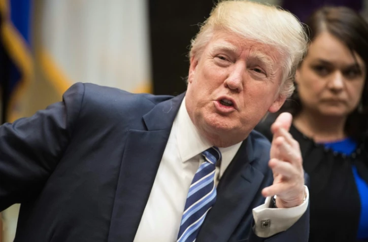 Le président Donald Trump lors d'une réunion à la Maison Blanche le 13 mars 2017 à Washington