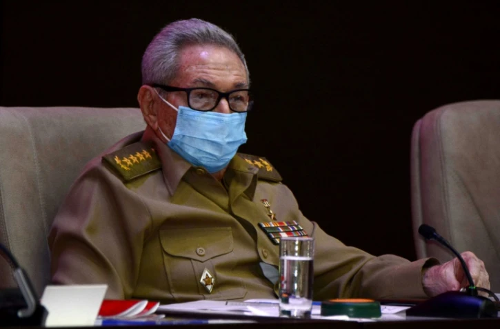 Photo de l'Agence cubaine de presse (ACN) du premier secrétaire du Parti communiste cubain Raul Castro, à La Havane le 18 avril 2021