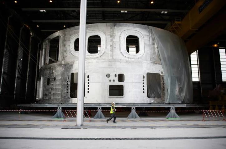 L'un des composants du réacteur Iter le 28 juillet 2020 à  Saint-Paul-les-Durance