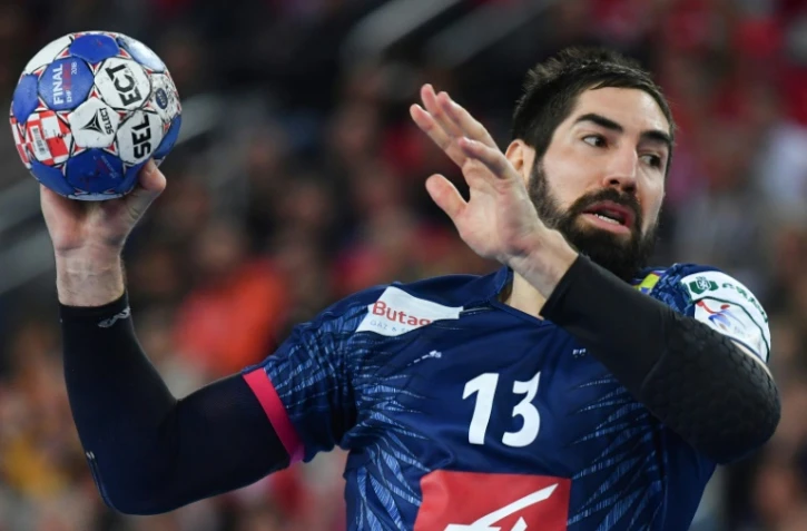 Le Français Nikola Karabatic lors du match pour la 3e place de l'Euro de handball contre le Danemark, le 28 janvier 2018 à Zagreb