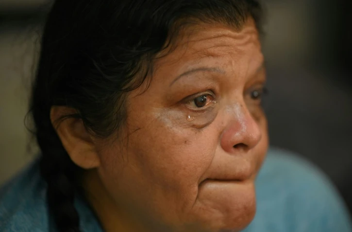 La Péruvienne Zoila Lecarnaque Saavedra, récemment libérée après purgé plus de 8 ans de prison pour trafic de drogue, lors d'une interview avec l'AFP, le 9 mai 2022 à Hong Kong