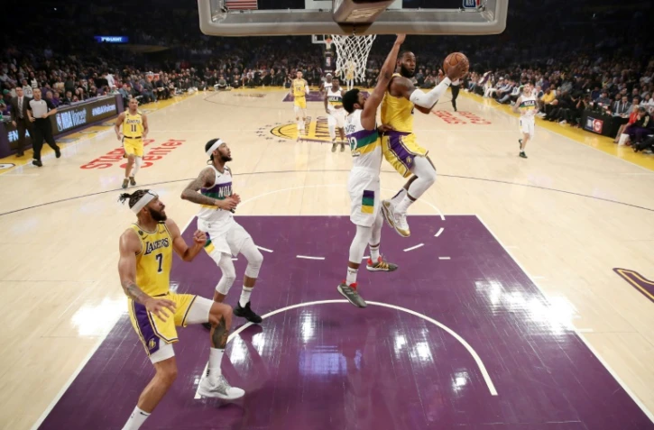 LeBron James lors d'un match des Lakers contre la Nouvelle-Orléans, le 25 février 2020 à Los Angeles
