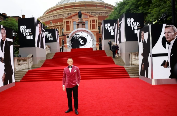 L'acteur Daniel Craig arrive au Royal Albert Hall de Londres pour l'avant-première de "Mourir peut attendre", le dernier James Bond, le 28 septembre 2021