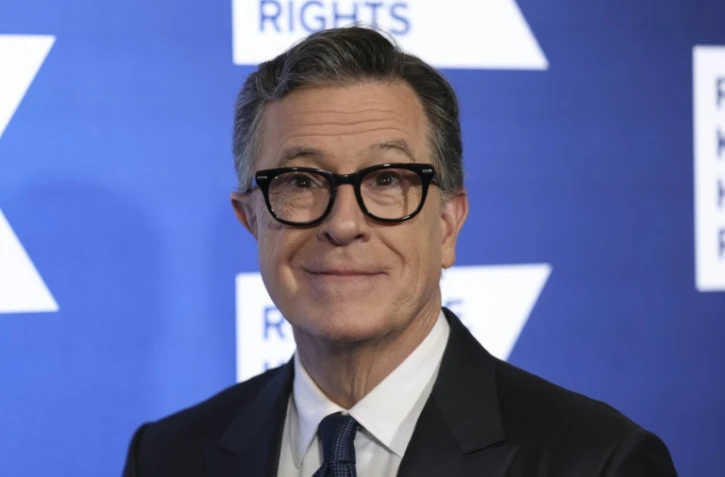 L'animateur et humoriste Stephen Colbert lors d'un gala à New York, le 9 décembre 2025.