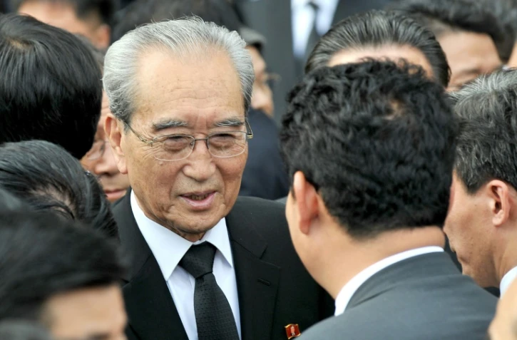 Kim Ki Nam, chef de la propagande de Corée du Nord, aux funérailles de l'ex-président sud-coréen Kim Dae-jung, le 21 août 2009 à Séoul