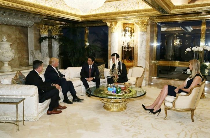 La fille de Donald Trump, Ivanka lors de la rencontre de son père avec le Premier ministre japonais Shinzo Abe, le 18 novembre 2016 à New York