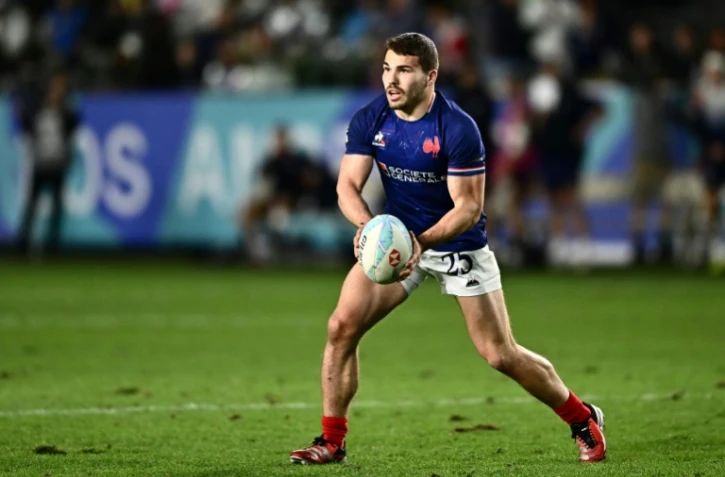 Le Français Antoine Dupont pendant la finale du tournoi de rugby à VII de Los Angeles entre la France et la Grande-Bretagne, à Carson, le 3 mars 2024