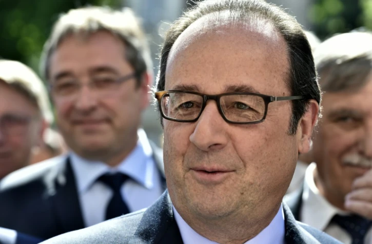 Francois Hollande à Aubussonon le 10 juillet 2016