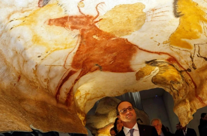 François Hollande a inauguré Lascaux 4 le 10 décembre 2016 avant son ouverture au public