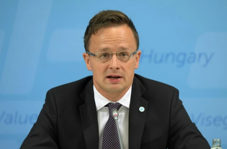 Le ministre hongrois des Affaires étrangères Peter Szijjarto à Budapest le 10 juillet 2017