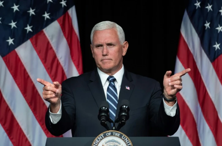 Le vice-président Mike Pence au Pentagone près de Washington le 9 août 2018